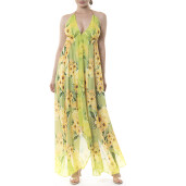 Rochie asimetrica Sun Flower Bloom, voal