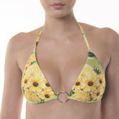 Sutien plaja triunghi push up cu inel,Sun Flower Bloom