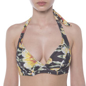 Swimsuit 2 pieces Dancing Flowers, wire cup bra, adjustable sort slip