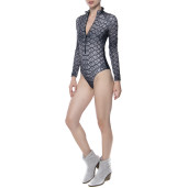 Costum baie scuba Grey Snake, maneci lungi fermoar impermeabil