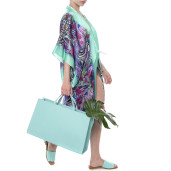 Kimono deschis, matase 100%, imprimeu Safari Vibe 