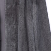 Palton blana naturala vizon, silver aurora, 95cm