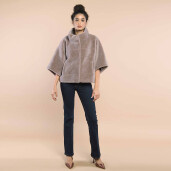 Jacheta blana miel tip lana, light purple, 50cm